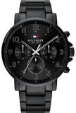 Tommy Hilfiger Daniel Black Dial Black Steel Strap Watch for Men - 1710383 Authentic Buy Shop Now