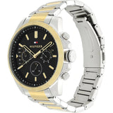 Tommy Hilfiger Decker Chronograph Black Dial Two Tone Steel Strap Watch for Men - 1791559 Authentic Buy Shop Now