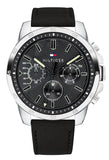 Tommy Hilfiger Decker Black Dial Black Leather Strap Watch for Men - 1791563 Authentic Buy Shop Now