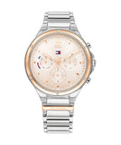 Tommy Hilfiger Eve Chronograph Quartz Pink Dial Silver Steel Strap Watch For Women - 1782279 Authentic Buy Shop Now