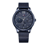 Tommy Hilfiger Damon Quartz Blue Dial Blue Mesh Bracelet Watch for Men - 1791421 Authentic Buy Shop Now