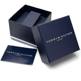 Tommy Hilfiger Jordan Chronograph Black Dial Silver Mesh Strap Watch For Men - 1792092 Authentic Buy Shop Now