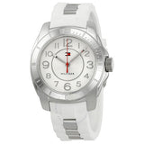 Tommy Hilfiger K2 White Dial White Rubber Strap Watch for Women - 1781306 Authentic Buy Shop Now