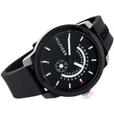 Tommy Hilfiger Denim Quartz Black Dial Black Rubber Strap Watch for Men - 1791483 Authentic Buy Shop Now
