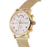 Tommy Hilfiger Kane White Dial Gold Mesh Bracelet Watch for Men - 1710403 Authentic Buy Shop Now