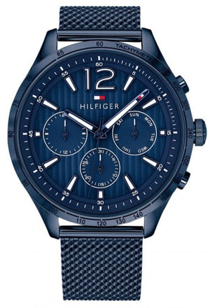 Tommy Hilfiger Gavin Chronograph Blue Dial Blue Mesh Bracelet Watch for Men - 1791471 Authentic Buy Shop Now