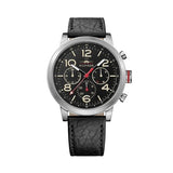 Tommy Hilfiger Jake Chronograph Black Dial Black Leather Strap Watch for Men - 1791232 Authentic Buy Shop Now