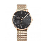 Tommy Hilfiger Brooklyn Grey Dial Gold Mesh Bracelet Watch for Men - 1791506 Authentic Buy Shop Now