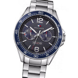 Tommy Hilfiger Erik Chronograph Blue Dial Silver Steel Strap Watch for Men - 1791366 Authentic Buy Shop Now