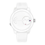 Tommy Hilfiger Denim White Dial White Rubber Strap Watch for Men - 1791558 Authentic Buy Shop Now
