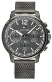 Tommy Hilfiger London Chronograph Grey Dial Grey Mesh Bracelet Watch for Men - 1791530 Authentic Buy Shop Now
