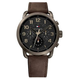 Tommy Hilfiger Briggs Chronograph Black Dial Brown Leather Strap Watch for Men - 1791425 Authentic Buy Shop Now