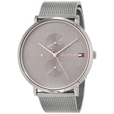 Tommy Hilfiger Jenna Multifunction Grey Dial Grey Mesh Bracelet Watch For Women - 1781945 Authentic Buy Shop Now