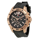Tommy Hilfiger Sport Multifunction Black Dial Black Rubber Strap Watch for Men - 1791145 Authentic Buy Shop Now