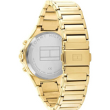 Tommy Hilfiger Eve Chronograph Quartz White Dial Gold Steel Strap Watch For Women - 1782278 Authentic Buy Shop Now