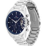 Tommy Hilfiger Baker Quartz Blue Dial Silver Steel Strap Watch For Men - 1710448 Authentic Buy Shop Now
