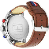 Tommy Hilfiger Trent Quartz Blue Dial Brown Leather Strap Watch for Men - 1791066 Authentic Buy Shop Now