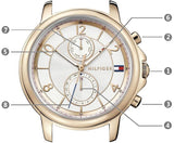 Tommy Hilfiger Claudia White Dial Black Leather Strap Watch for Women - 1781817 Authentic Buy Shop Now