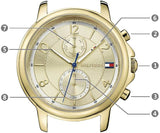 Tommy Hilfiger Claudia Rose Gold Dial Brown Leather Strap Watch for Women - 1781818 Authentic Buy Shop Now