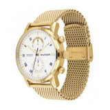 Tommy Hilfiger Kane White Dial Gold Mesh Bracelet Watch for Men - 1710403 Authentic Buy Shop Now