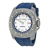 Tommy Hilfiger Windsurf White Dial Blue Rubber Strap Watch for Men - 1791113 Authentic Buy Shop Now