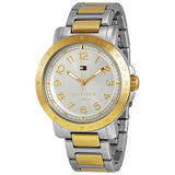 Tommy Hilfiger Damen Silver Dial Two Tone Steel Strap Watch for Women - 1781398 Authentic Buy Shop Now