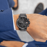 Tommy Hilfiger Daniel Black Dial Black Steel Strap Watch for Men - 1710414 Authentic Buy Shop Now