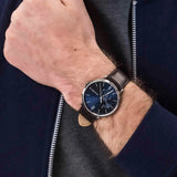 Tommy Hilfiger Cooper Blue Dial Brown Leather Strap Watch for Men - 1791508 Authentic Buy Shop Now