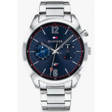 Tommy Hilfiger Deacan Blue Dial Silver Steel Strap Watch for Men - 1791551 Authentic Buy Shop Now