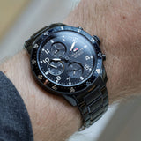 Tommy Hilfiger Jimmy Chronograph Grey Dial Grey Steel Strap Watch For Men - 1791951 Authentic Buy Shop Now