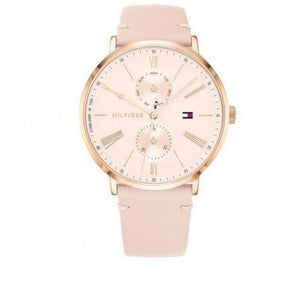 Tommy Hilfiger Jenna Analog Pink Dial Pink Leather Strap Watch for Women - 1782071 Authentic Buy Shop Now