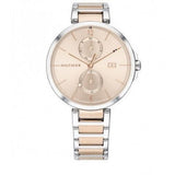 Tommy Hilfiger Angela Chronograph Pink Dial Two Tone Steel Strap Watch for Women - 1782127 Authentic Buy Shop Now