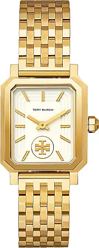 Tory Burch Robinson White Dial Gold Steel Strap Watch for Women - TBW1500 Authentic Buy Shop Now