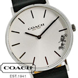 Coach Perry White Dial Black Leather Strap Watch for Women - 14503115 Authentic Buy Shop Now