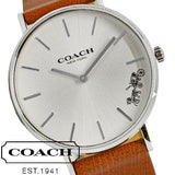 Coach Perry Silver Dial Brown Leather Strap Watch for Women - 14503120 Authentic Buy Shop Now