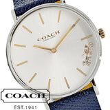 Coach Perry White Dial Blue Leather Strap Watch for Women - 14503156 Authentic Buy Shop Now