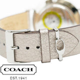 Coach Perry White Dial Beige Leather Strap Watch for Women - 14503157 Authentic Buy Shop Now