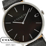 Coach Charles Black Dial Black Leather Strap Watch for Men - 14602157 Authentic Buy Shop Now