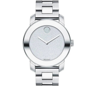 Movado Bold Ceramic Silver Dial Silver Steel Strap Watch for Women - 3600638 Authentic Buy Shop Now