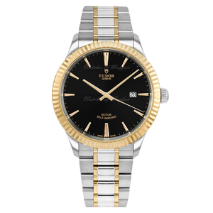 Tudor Style Automatic Black Dial Two Tone Steel Strap Watch for Men - M12713-0005 Authentic Buy Shop Now