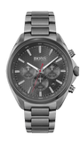 Hugo Boss Distinct Grey Dial Gren Steel Strap Watch for Men - 1513858 Authentic Buy Shop Now