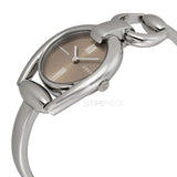 Gucci Horsebit Collection Quartz Brown Dial Silver Steel Strap Watch For Women - YA139501 Authentic Buy Shop Now
