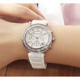 Michael Kors Parker White Dial White Leather Strap Watch for Women - MK5848 Authentic Buy Shop Now