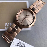 Michael Kors Garner Quartz Rose Gold Dial Rose Gold Steel Strap Watch For Women - MK6409 Authentic Buy Shop Now