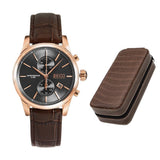 Hugo Boss Jet Grey Dial Brown Leather Strap Watch for Men - 1513281 Authentic Buy Shop Now