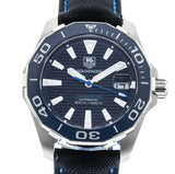 Tag Heuer Aquaracer Calibre 5 Automatic Black Dial Black Nylon Strap Watch for Men - WAY211B.FC6363 Authentic Buy Shop Now