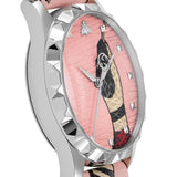 Gucci G Timeless Pink Dial Pink Leather Strap Watch For Women - YA1264083 Authentic Buy Shop Now
