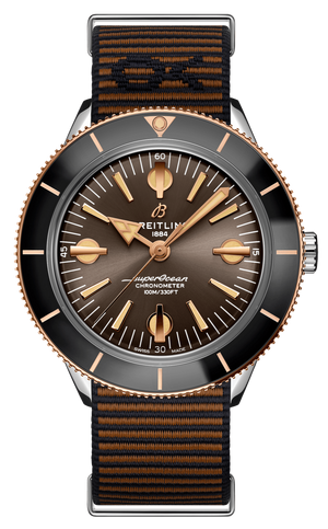 Breitling Superocean Heritage '57 Outerknown Limited Edition Brown Dial Brown NATO Strap Watch for Men - U103701A1Q1W1 Authentic Buy Shop Now