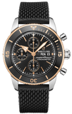 Breitling Superocean Heritage Chronograph 44 Black Dial Black Mesh Bracelet Watch for Men - U13313121B1S1 Authentic Buy Shop Now
