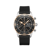 Breitling Superocean Heritage Chronograph 44 Black Dial Black Mesh Bracelet Watch for Men - U13313121B1S1 Authentic Buy Shop Now